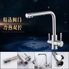 Dhpz Kitchen Mixer Kitchen Residential Hot And Cold Sink 304 Stainless Steel Swivel Pure  A - B07D7X1V6K